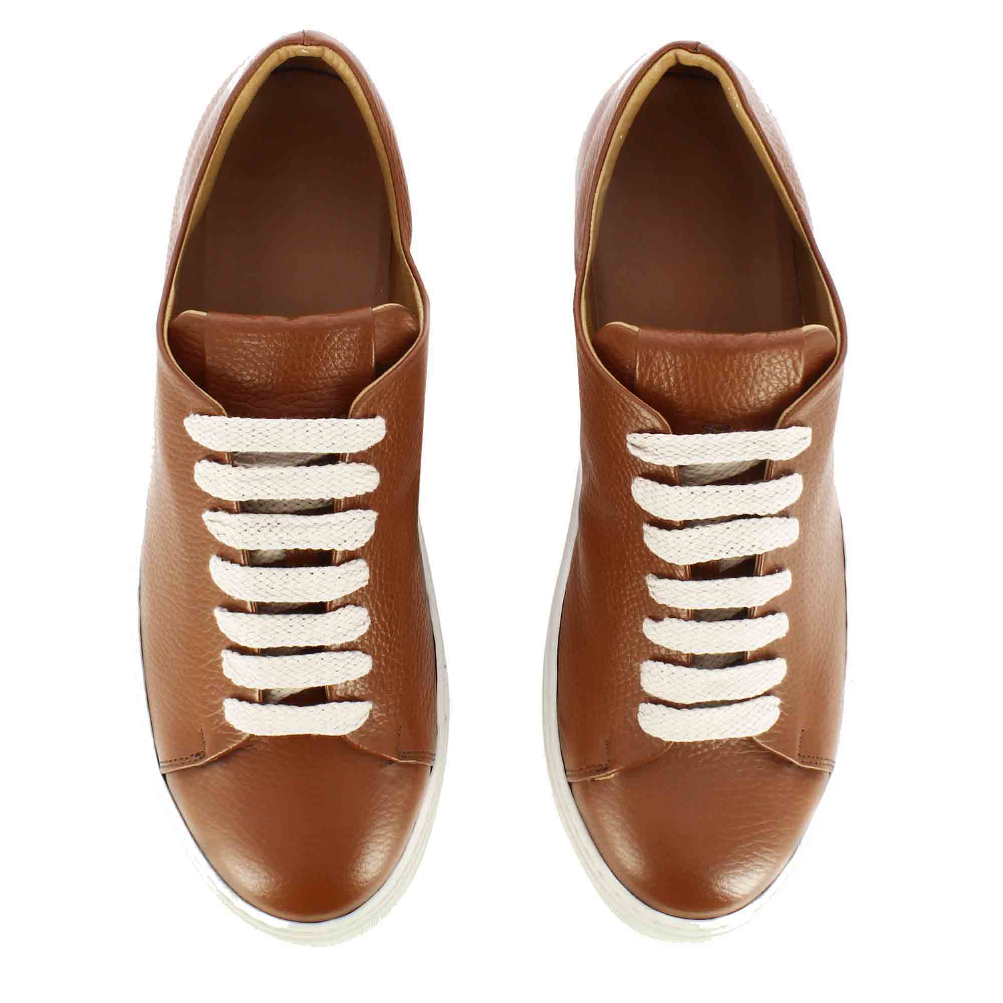 Classic Brown Leather Sneaker