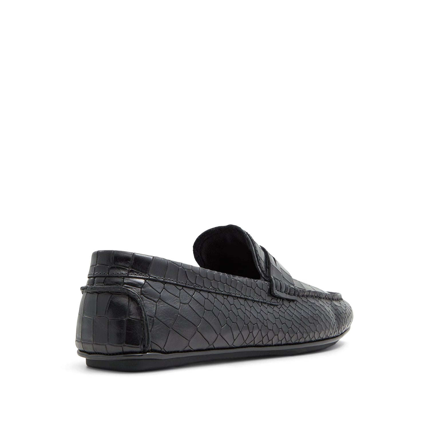 Croco X Pythan Textured Leather Loafers