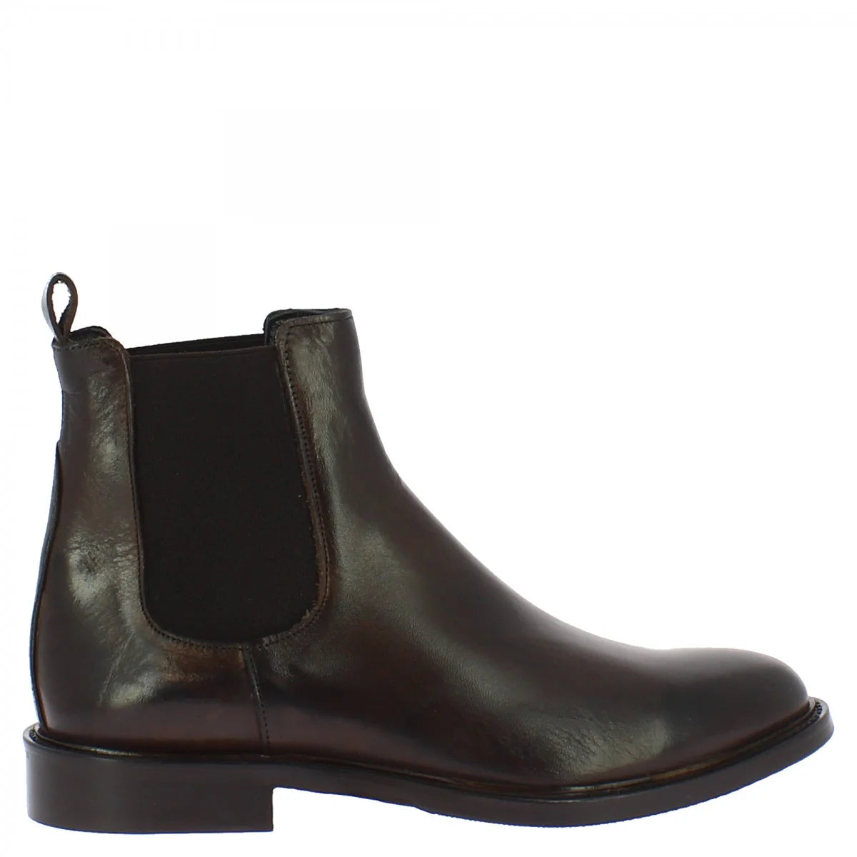 Brown leather handmade ankle boots