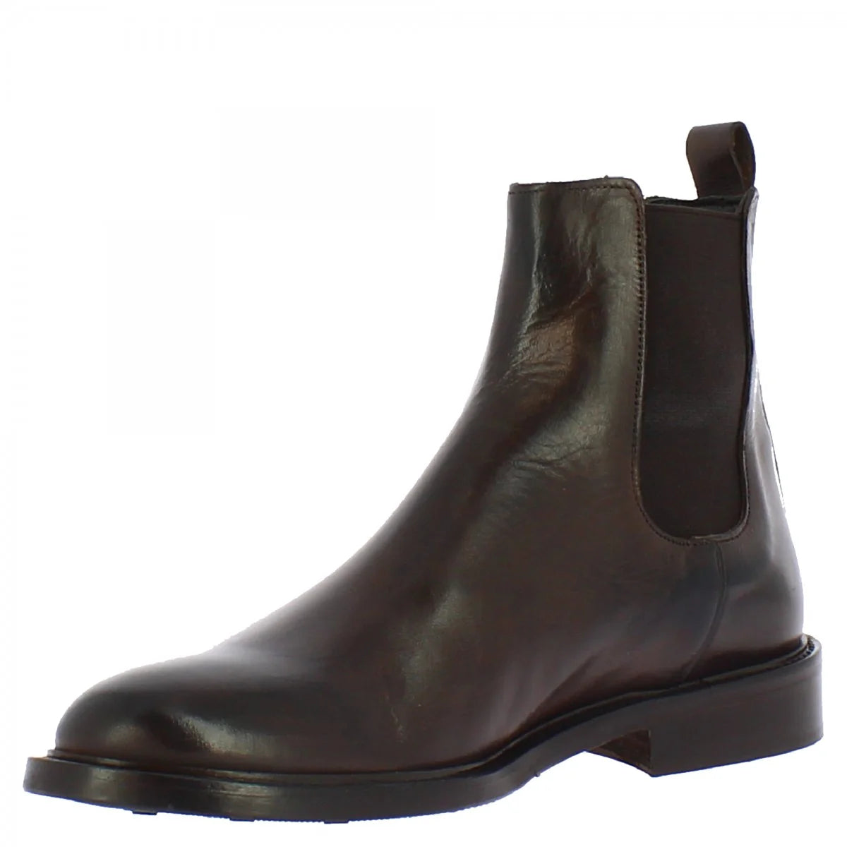 Brown leather handmade ankle boots