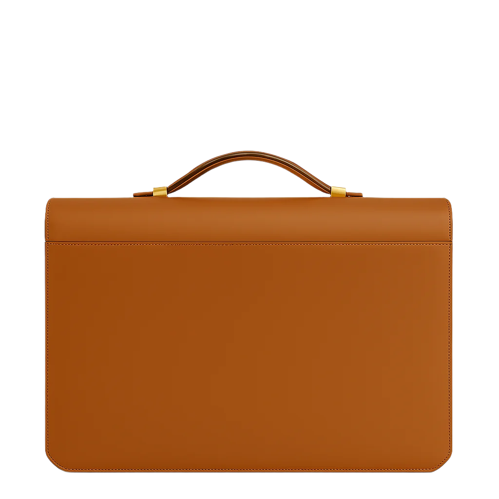 Men's Double Compartment Classy Tan  Briefcase