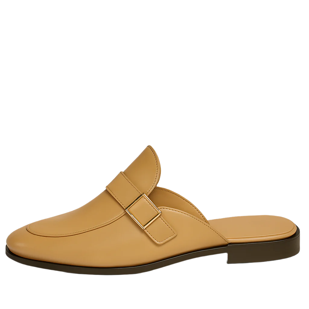 Single Strap Elegant Mule Tan