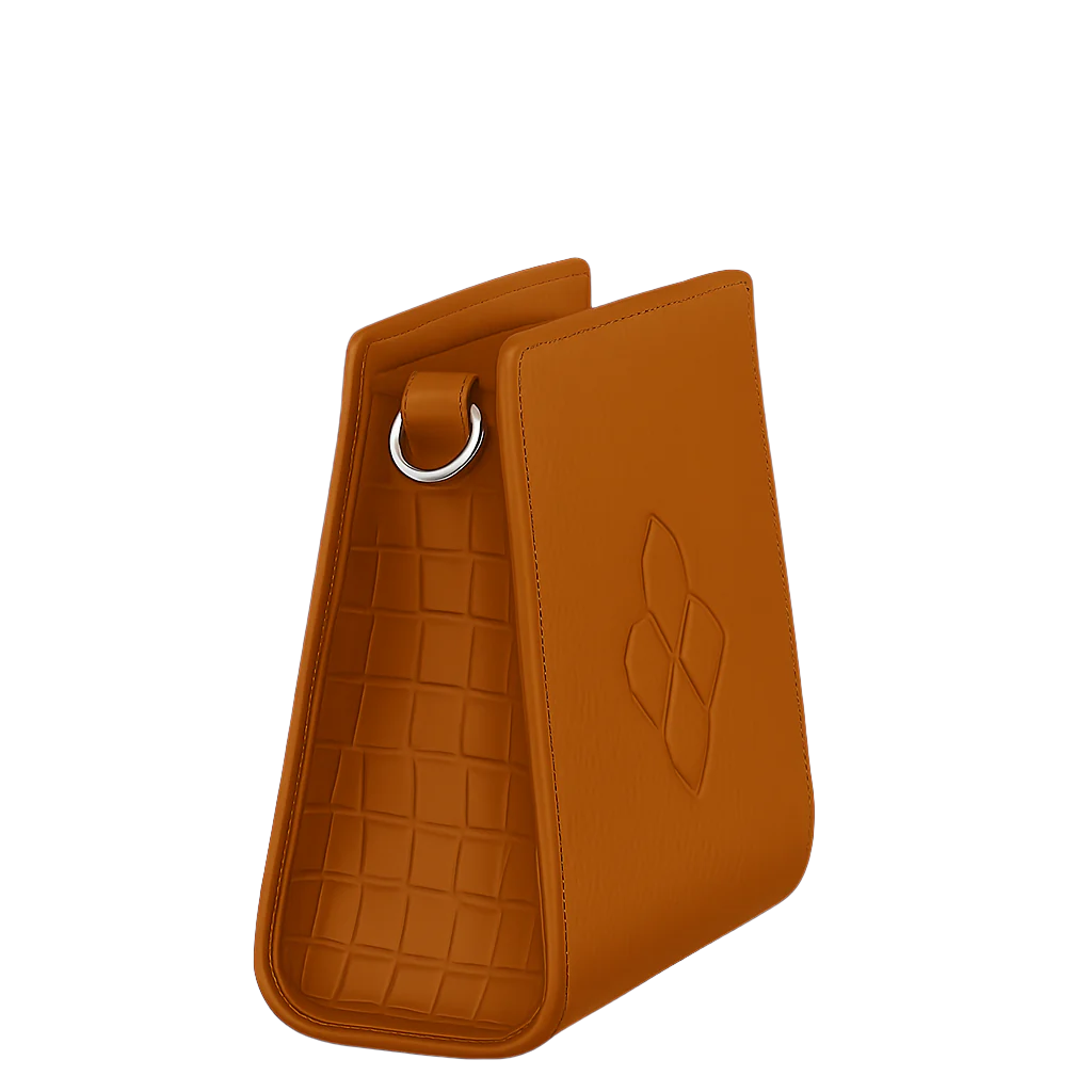 Men's Black Croco Leather Handbag