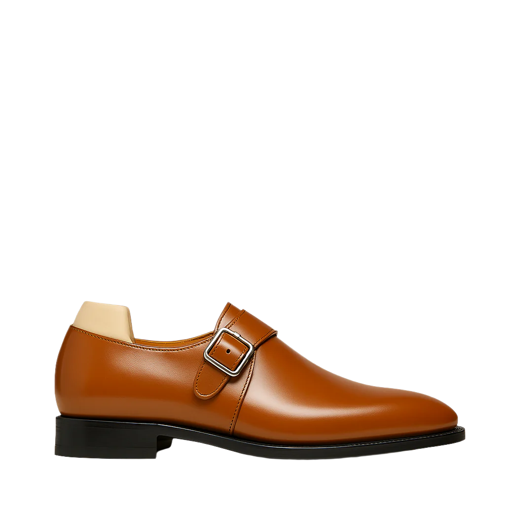Classic Brown Monk Strap Leather Shoe