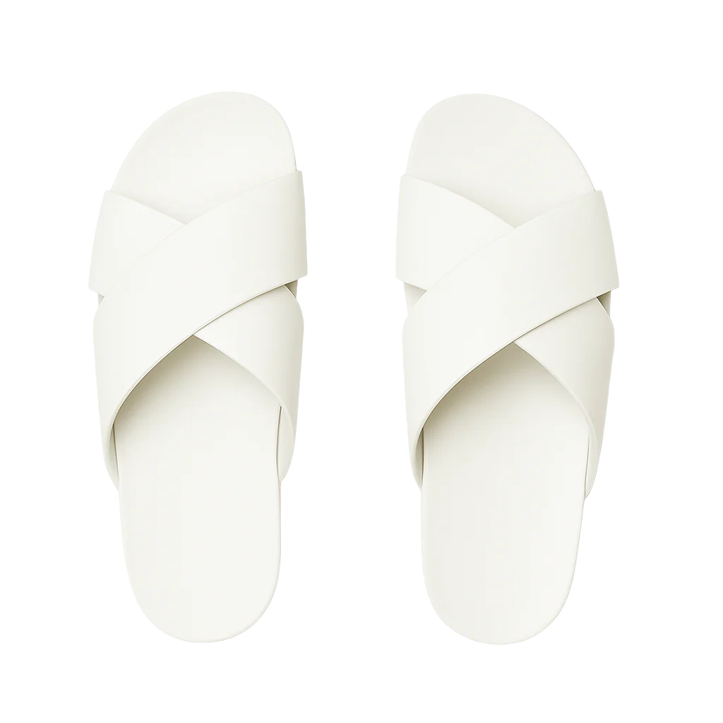 Pure Elegance Grey Leather Slipper