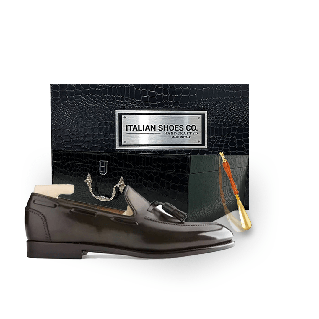 Tassel Black Leather Loafer