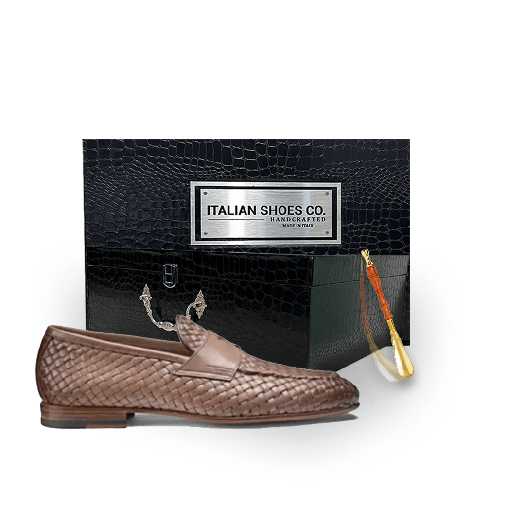 Penny Weaved Leather Loafer