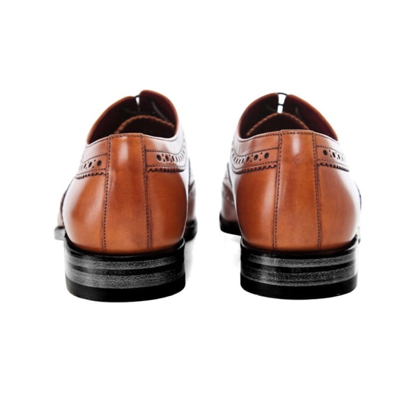 Wingtip Shiny Brown Leather Shoes