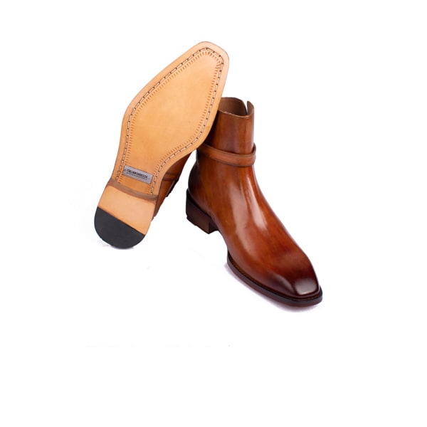 Classic Light Brown Leather Boots | Italian mens shoes
