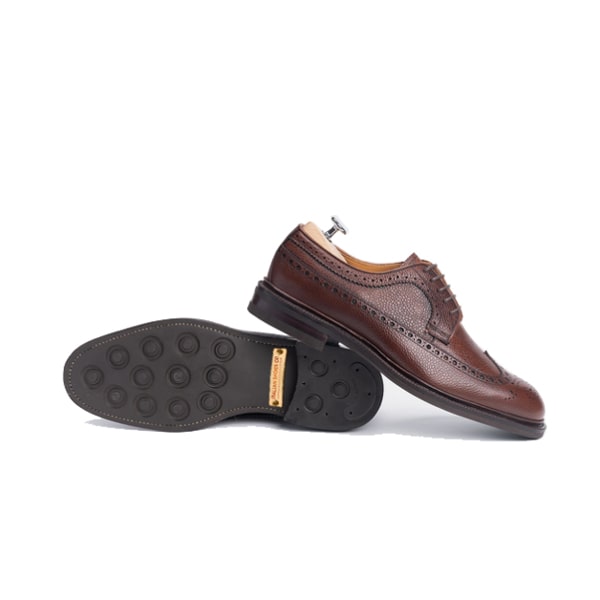 Wingtip Derby Dark Brown Leather Shoes