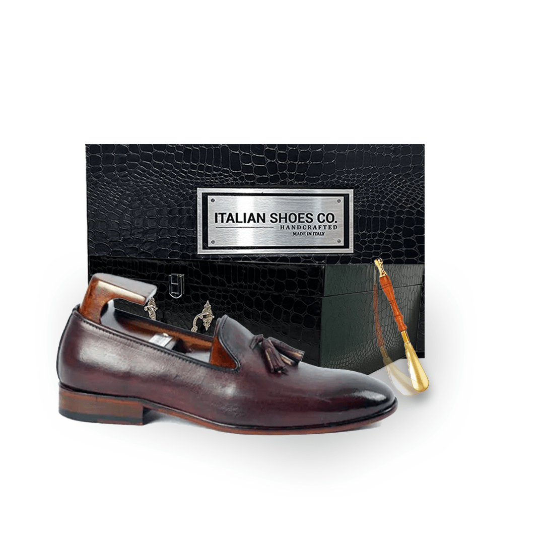Classic Burgundy Leather Tassel Loafer