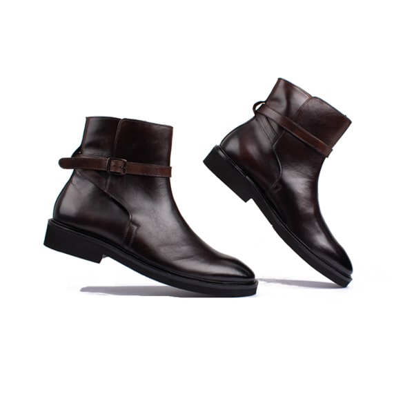 Classic Dark Brown Italian Leather Boots | Italian leather shoes