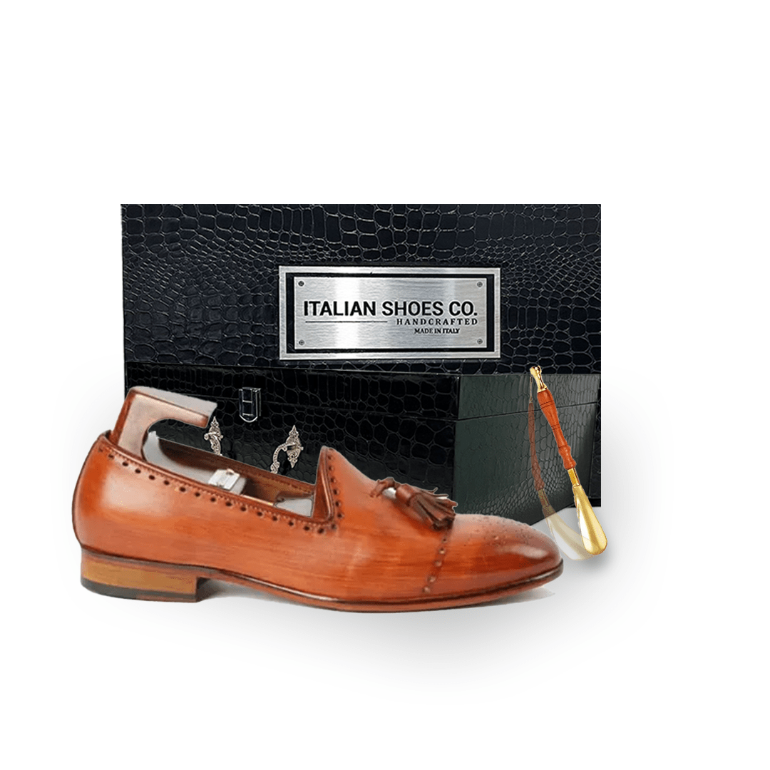 Tassel Leather Shade Brown Loafer