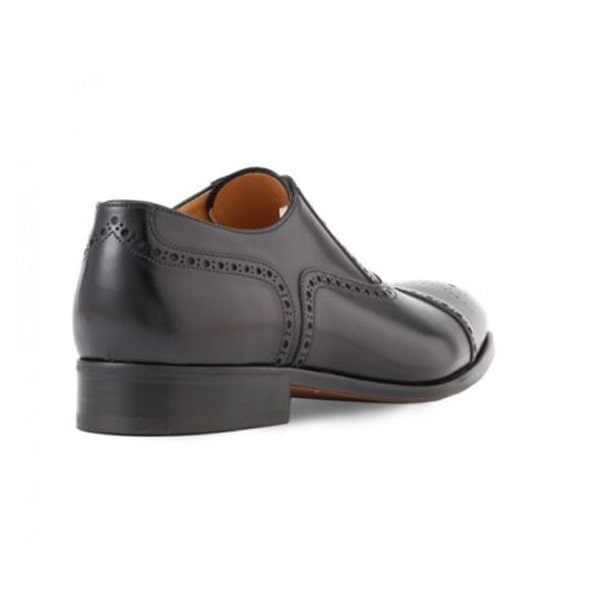 Wingtip Captoe Black Pure Leather Dress up Shoes