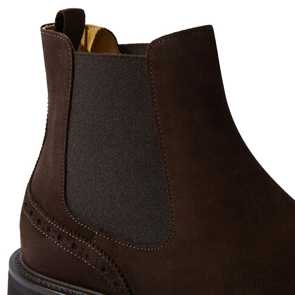 Wingtip High Ankle Dark Brown Suede Boots