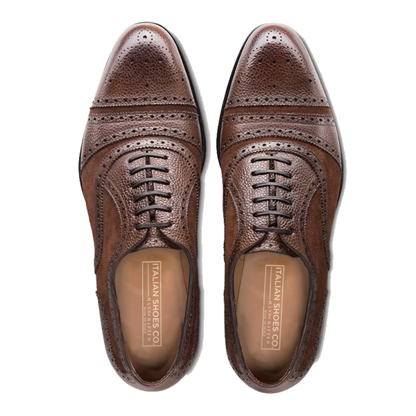 Oxford Brown Suede Leather Shoes