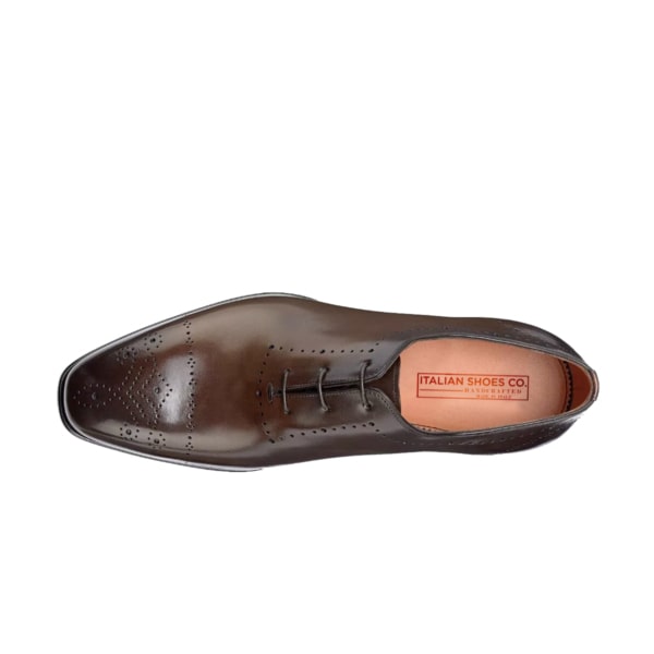 Oxford Leather Wholecut Brown Lace up Shoes
