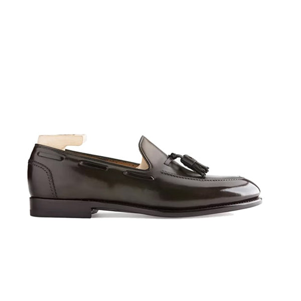 Tassel Black Leather Loafer