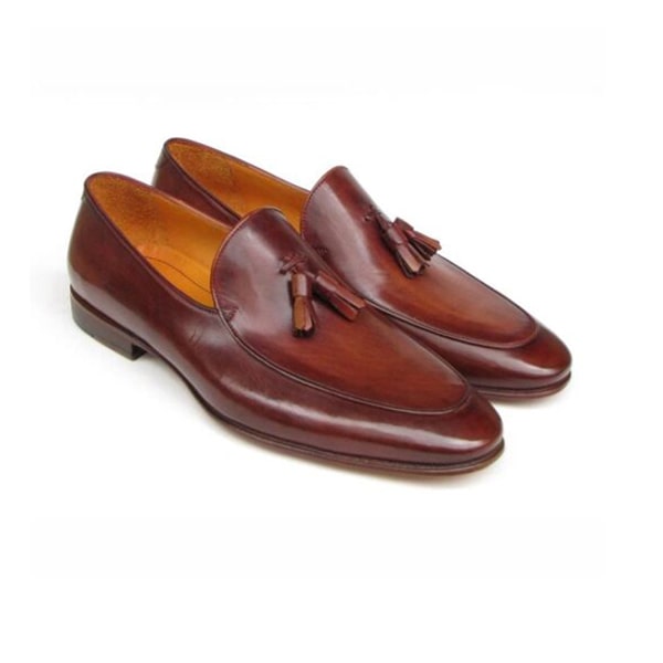 Tassel Leather Loafer in Brown