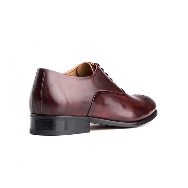 Oxford Classic Medallion Toe Burgundy Leather Shoes