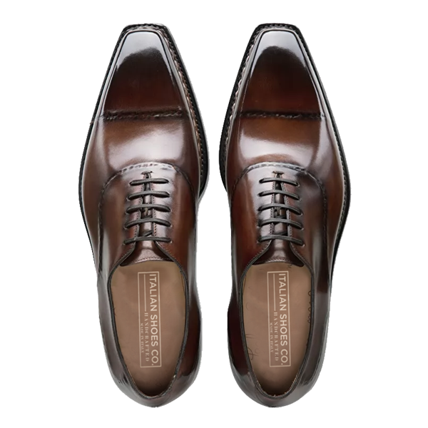 Oxford Chocolate Brown Italian Shoes For Mens