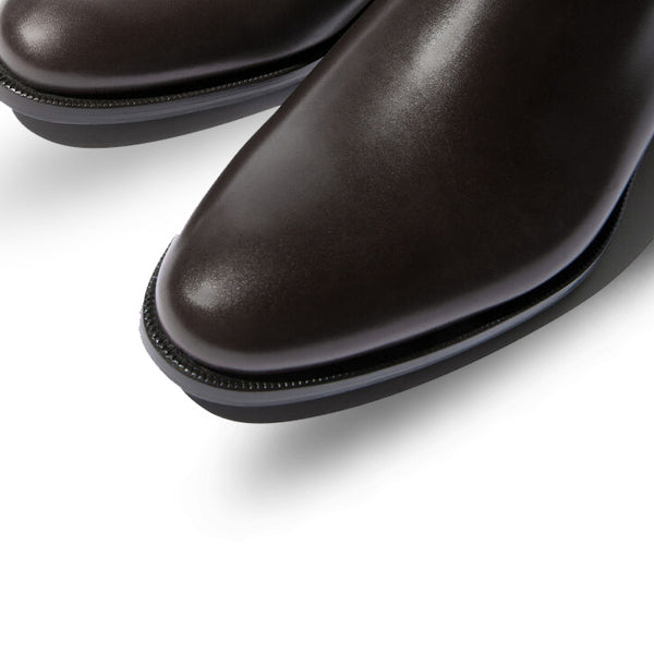 Classic Chelsea Round Toe Dark Brown Boots