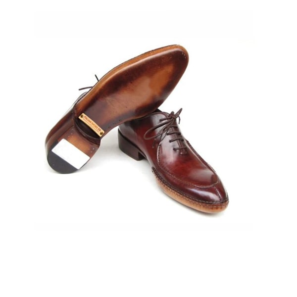 Oxford Split Toe Leather Burgundy Shoes