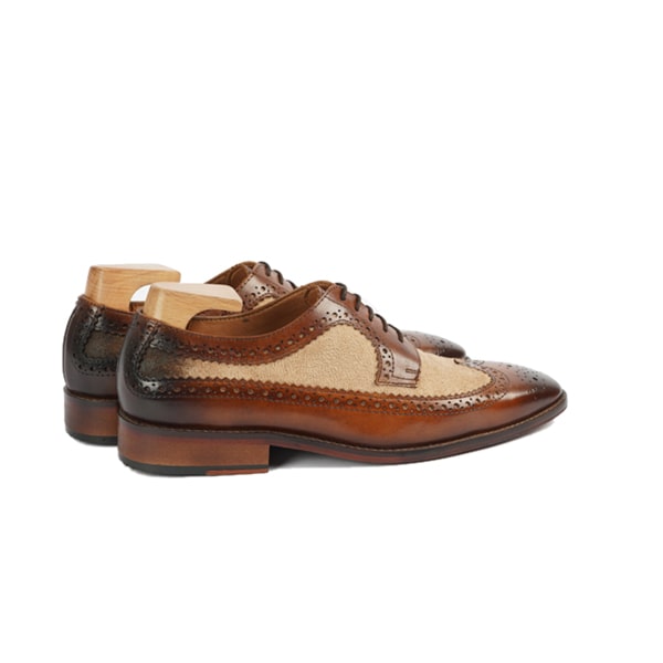 Wingtip Derby Dress Up Brown Leather Shoes