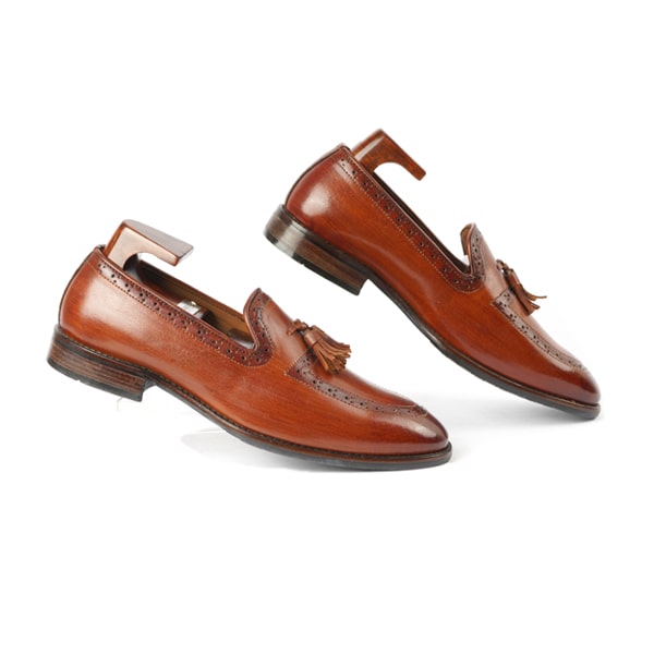 Shiny Brown Tassel loafers | Pure Leather Shoes