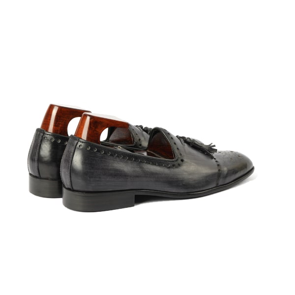 Tassel Leather Grey Loafer