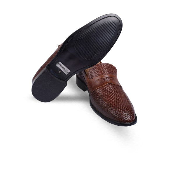 Penny Weaved Leather Loafer