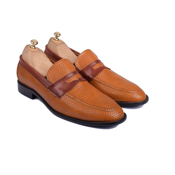 Penny Weaved Leather Loafer