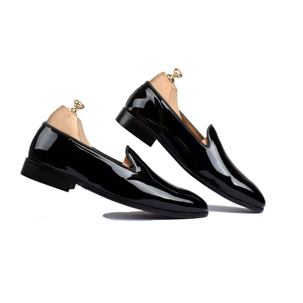 Classy Shiny Black Leather Loafer