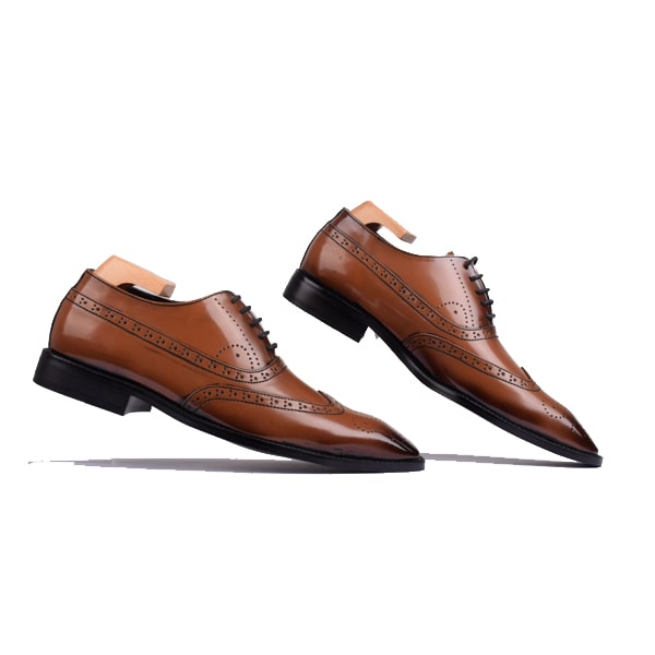 Wingtip Oxford Brogue Shoes - Brown colour