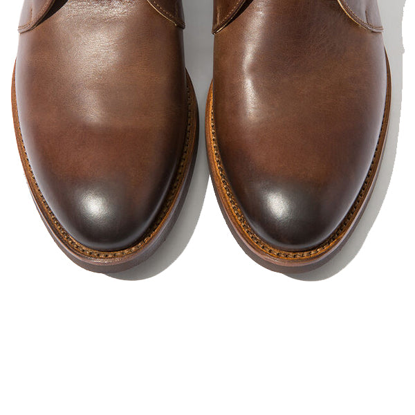 Derby Tan Brown Leather Chukka Ankle Boots