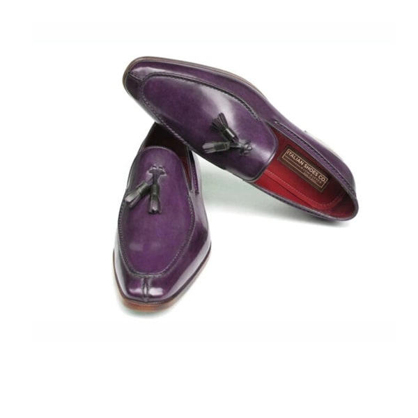 Tassel Loafer in Purple Leather